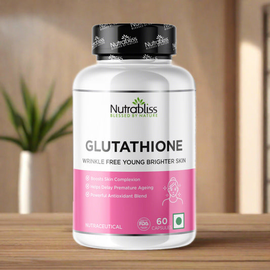 Nutrabliss Glutathione 500 mg with Alpha Lipoic Acid, VItamin E 60 Capsules - Nutrabliss 