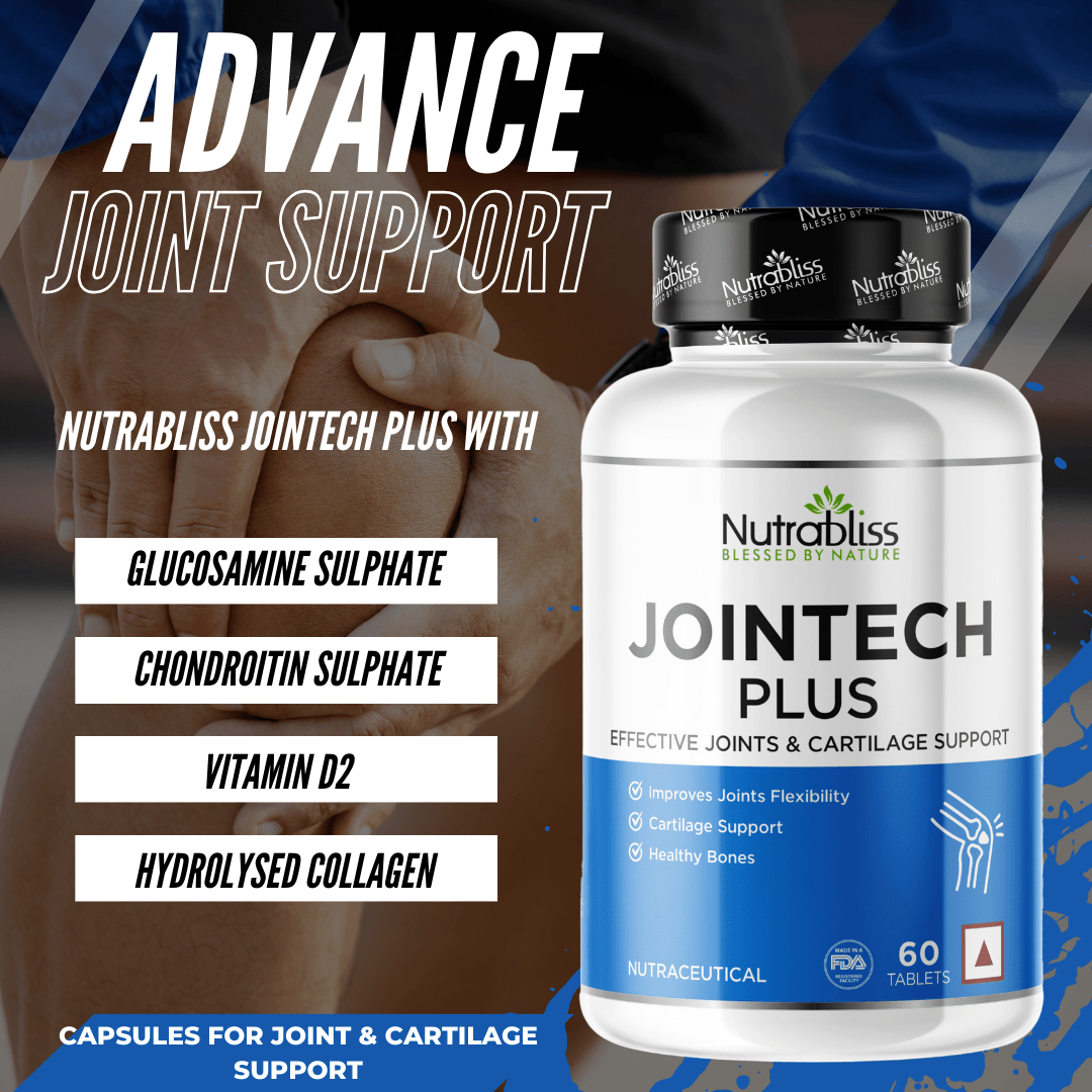 Nutrabliss Jointech Plus joints and cartilage support Glucosamine, Collagen 60tablets - Nutrabliss 