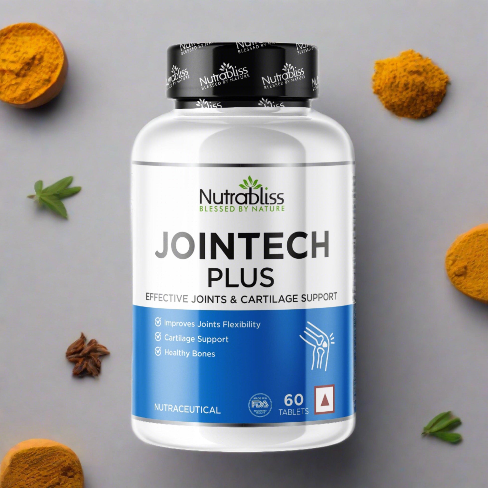 Nutrabliss Jointech Plus joints and cartilage support Glucosamine, Collagen 60tablets - Nutrabliss 