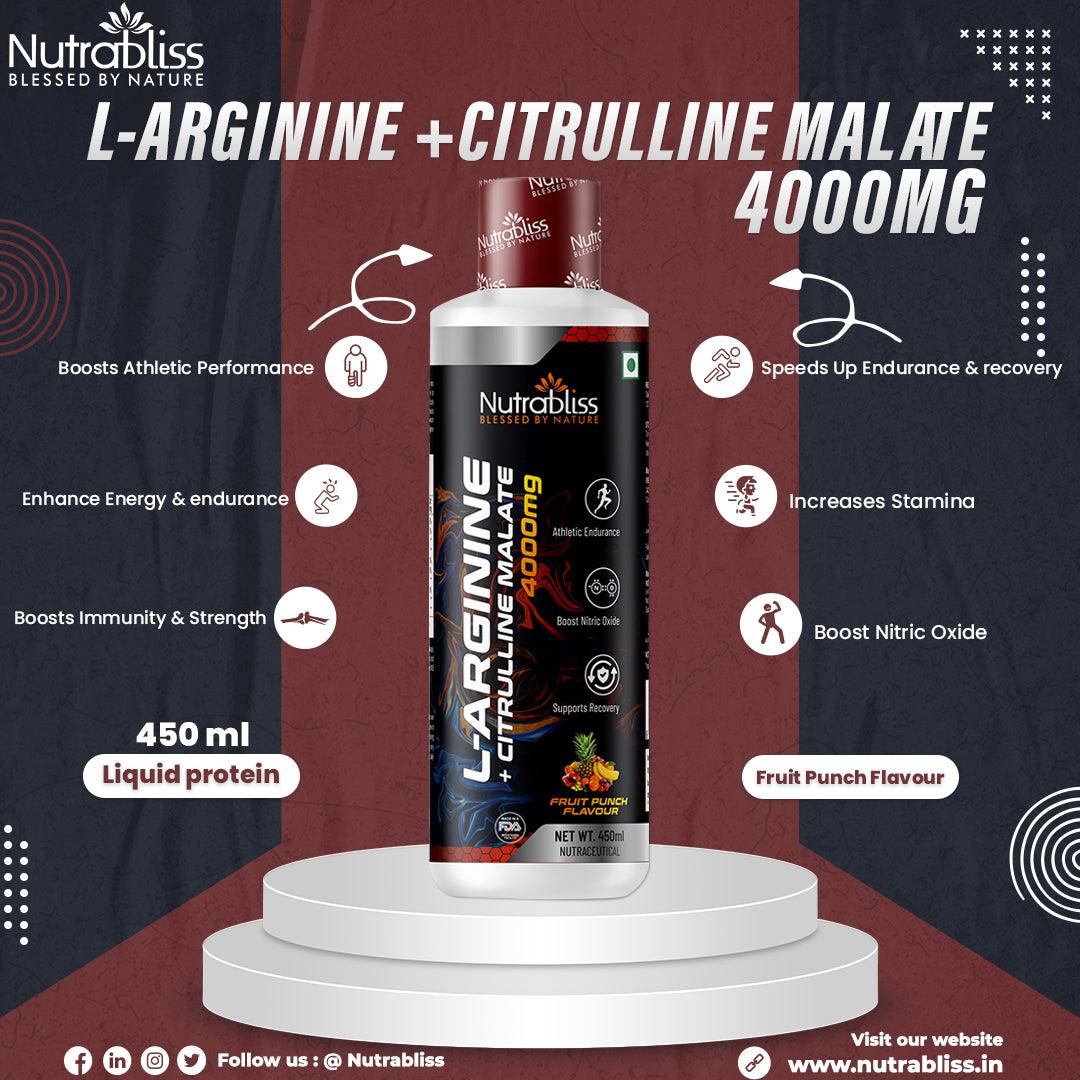 Nutrabliss L Arginine L Citrulline Liquid 4000 mg - Nutrabliss 