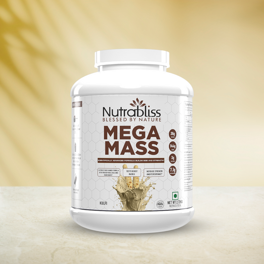 Nutrabliss Advanced Mega Mass Gainer | 2.72 KG (6 Ibs) | Kulfi