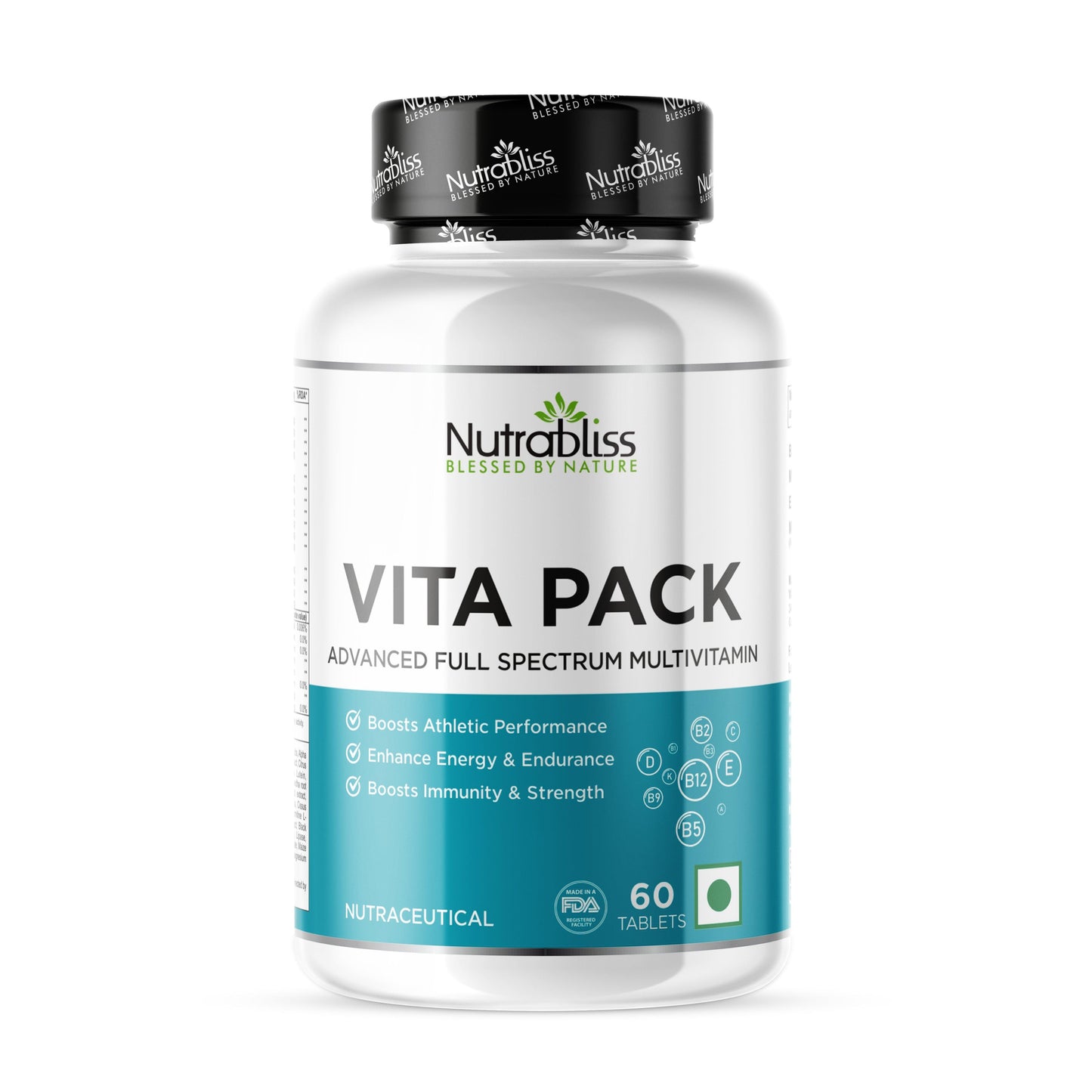 Nutrabliss Vita Pack Daily Multivitamin for men and women 60 Multivitamin Tablets - Nutrabliss 