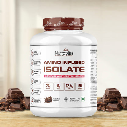 Nutrabliss Amino Infused Isolate Whey added digestive enzymes and Probiotics 2 Kg