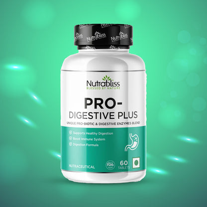 Nutrabliss Pro Digestive Plus digestive enzymes and prebiotics formula 60 tablets