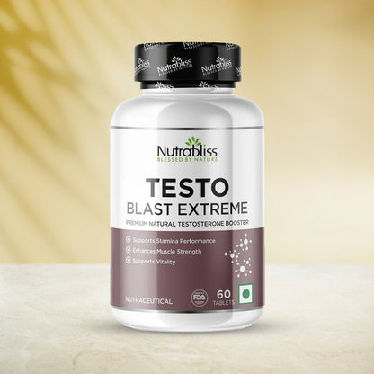 Nutrabliss Testo Blast Extreme Natural Supplement For Men Enhancement |  60 tablets