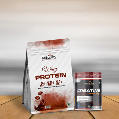 Nutrabliss Whey Protein and Creatine (200g) Combo